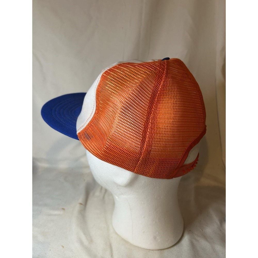 Vintage Dorsey Reaves Contruction Co Madison FL Florida Orange Blue Mesh Hat Cap - Picture 4 of 5